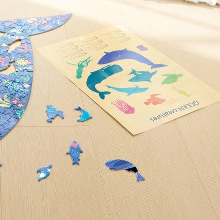 Hape 座頭鯨炫彩地板拼圖200 片 (8-12 歲)