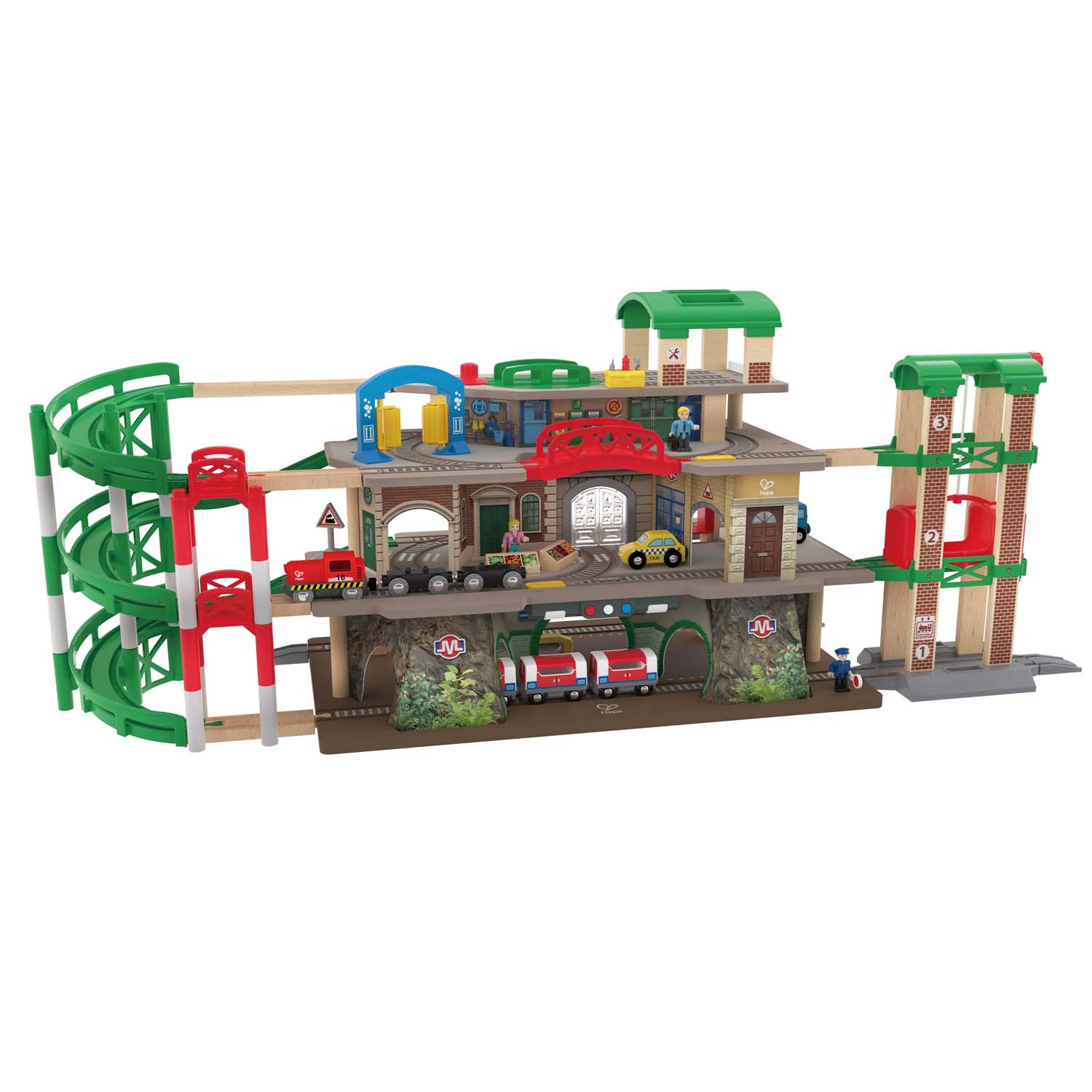 城市鐵路軌道木製建構套裝-Hape-Eurekakids