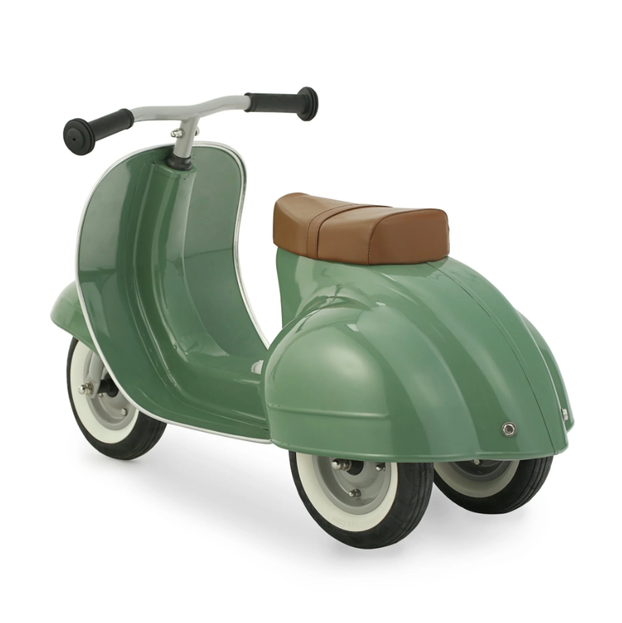 Ambosstoys PRIMO 經典復古造型滑步車 -  橄欖綠 (GREEN)-Ambosstoys-Eurekakids