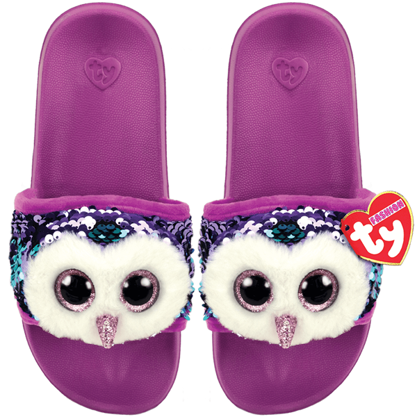 Picture of Moonlight Owl Sequin - Pool Sliders - L