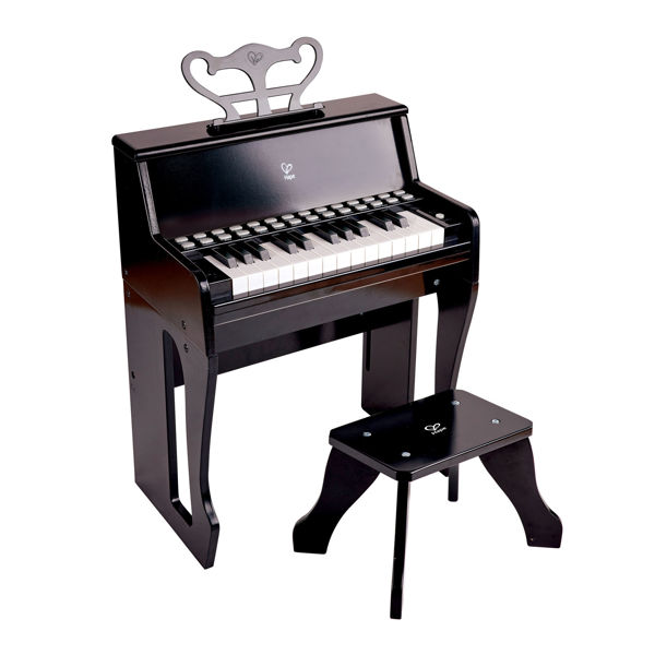 圖片 多功能燈光教學桌面鋼琴 (黑色)